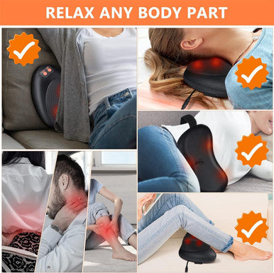 Brelley Neck And Back Massager With Heat Electric Shiatsu Deep Tissue Kneading Massage For Neck Back Shoulders And Legs For Men Women Christmas Mother'S Day & Father'S Day