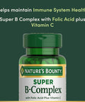 Nature's Bounty Super B-Complex with Folic Acid Plus Vitamin C 150 Coated Tablets