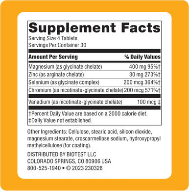 Biotest Elitepro Minerals - Magnesium Glycinate & Zinc Arginate For Immunity, Recovery & Metabolic Support - 30-Day Supply, 120 Tablets