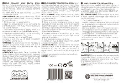 GOLD COLLAGEN Scalp Revival - Hair Serum with Hyaluronic Acid Keratin & Natural Extracts for Scalp Health & Hair Growth - Women's Damaged Fragile Hair Serum & Loss Treatment