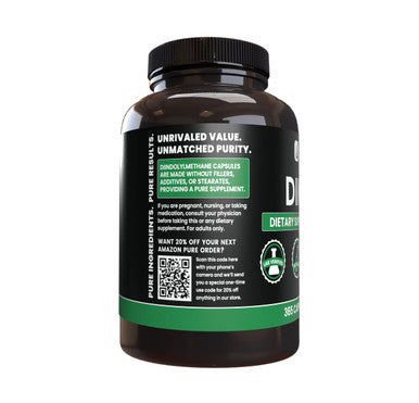 PURE ORIGINAL INGREDIENTS Diindolylmethane (Dim) (365 Capsules) No Magnesium Or Rice Fillers, Always Pure, Lab Verified