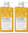 Medix 5.5 Vitamin C Skin Care Cream Face & Body Dry Skin Rescue Lotion Infused W/ Turmeric, Vitamin E, & Ginger. Firming & Brightening Moisturizer For Age Spots & Sun Damaged Skin, 15 Fl Oz (2-Pack)