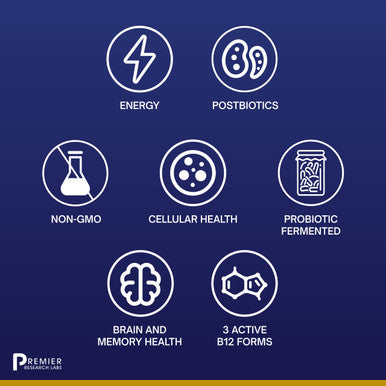 Premier Research Labs B12-Nd - High-Potency Vitamin B12 - Supports Energy Levels, Memory & More - Brain Focus For Vegetarians