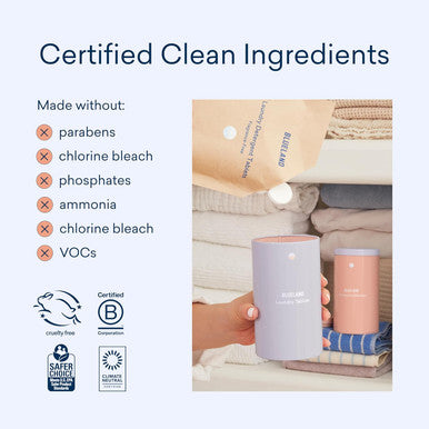 Blueland Kit Duo | Clean Home Kit (3 Reusable Bottles + 3 Tablet Refills) | Laundry Essentials Kit Plastic- Laundry Detergent Tablets Oxi Booster and Reuseable Natural Wool Dryer Balls For Dryer