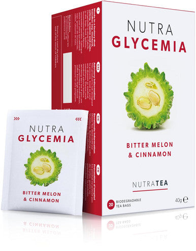Nutra Tea NUTRAGLYCEMIA - Glycemia Tea | Bitter Melon Tea - Includes Bitter Melon Fenugreek & Banaba Leaf - 60 Enveloped Tea Bags - by - Herbal Tea - (3 Pack)