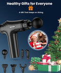 Ayura Massage Gun Deep Tissue, Percussion Muscle Massager Gun, Handheld Back Massager For Pain Relief, Mini Massage Gun With 30 Speeds And 6 Heads For Athletes Men Women