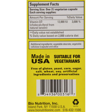 Vitamin D3 12000 Iu - 50 Vgc