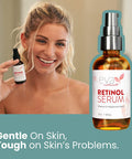 Retinol Serum by Eva Naturals 2.5 Retinol Serum for Face with Hyaluronic Acid Vitamin E Organic Aloe Retinol Face Serum that Reduce Wrinkles Fine Lines Dark Spots Anti Aging Serum 2 oz