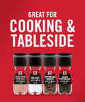 McCormick Grinder Essentials Variety Pack, Non GMO, Varieties Include Black Peppercorn, Himalayan Pink Salt, Peppercorn Medley & Sea Salt, 6.47 oz
