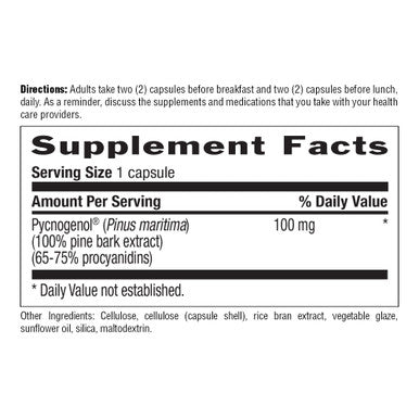 Country Life Pycnogenol 100 Mg Vegan Capsules 30'S