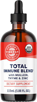 Vimergy Total Immune Blend Tm* Fast-Absorbing Immune Support All-Season Zinc Thyme & Mullein Drops Non-Gmo Vegan Usda Organic 57 Serv (115 Ml)