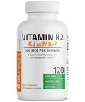 Bronson Vitamin K2 As Mk 7 Menaquinone 100 Mcg Non Gmo 120 Capsules
