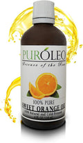 PUROLEO Sweet Orange Essential Oil, 4oz (Large Bottle) - 100% Pure Natural for Aromatherapy Diffuser