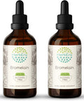 Bromelain B120(2pcs) Alcohol-Free Herbal Extract Tincture, Super-Concentrated Wildcrafted Bromelain, Pineapple (Ananas comosus) (2x4 fl oz)