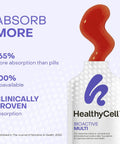 Healthycell Bioactive Daily Liquid Multivitamin For Men & Women â€“ 20+ Essential Vitamins Minerals & Antioxidants For Brain Heart Immune Support Skin & Hair Support - 14 Gel Packs