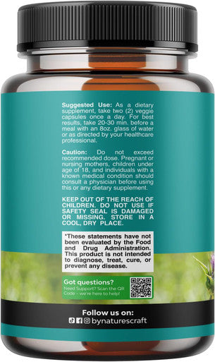 Liver Cleanse Detox & Repair Formula - Herbal Liver Support Supplement With Milk Thistle Turmeric Dandelion Root & Artichoke Extract For Liver Health - Silymarin Milk Thistle Liver Detox Capsules 90Ct