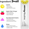 ROUTINE Morning Daily Hydration | Electrolyte Powder Packets with Apple Cider Vinegar, Lemon and Sea Salt | Hydrate Powder, Electrolyte Drink Mix | Keto & Paleo Electrolytes Hydration Powder - 30 ct