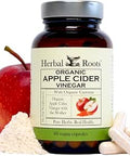 Herbal Roots Organic Apple Cider Vinegar Capsules with Mother - Pure Extra Strength - 60 Vegan Capsules