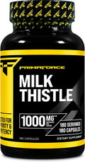Primaforce Milk Thistle 180 Capsules 1000mg Equivalent - Gluten Non-GMO Dietary Supplement from 250mg of 4:1 Extract