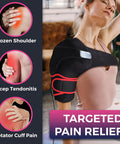 Creatrill Shoulder Heating Pads, Low Voltage Fast Heating Shoulder Brace For Pain Relief, Heated Shoulder Wrap For Rotator Cuff, Frozen Shoulder, Shoulder Dislocation