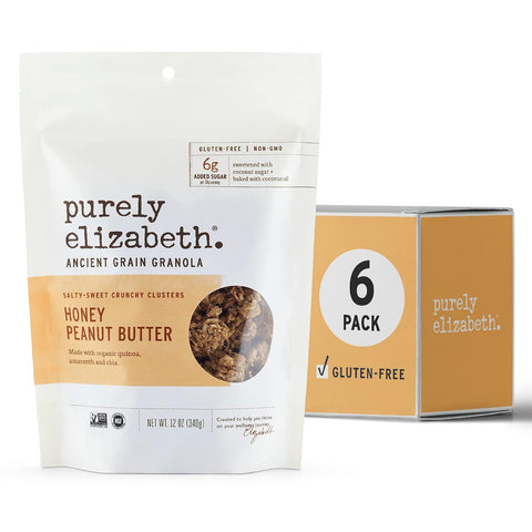Purely Elizabeth Blueberry Hemp Ancient Grain Granola, Gluten Free, Non GMO, 12 Ounces (Pack Of 6)