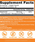 Doctor'S Best Natural Vitamin K2 Mk7 Supplement For Men & Women - Bone Health Support 100 Mcg Vitamin K-2 Mk-7 Capsules With Menaq7 Calcium Support Non Gmo Vegan 60 Veg Caps