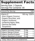 NATURELO Vitamin E - 180 mg (300 IU) of Mixed Tocopherols from Organic Foods - Supplement for Healthy Skin, Hair, Nails, Immune & Eye Health - Non-GMO, Soy Free - 90 Vegan Capsules