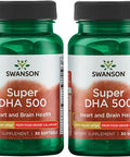 Swanson Super Dha 500 from Food-Grade Calamari 500 mg 30 Sgels 2 Pack