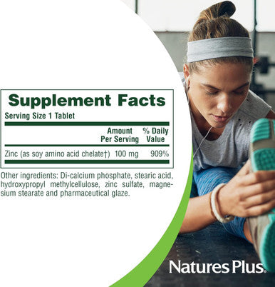 Natures Plus Mega Zinc 100 Mg, 90 Sustained Release Tablets