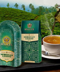 Hyleys Loose Leaf Green Tea with Mint Rose and Blue Corn Flowers in Tin 3.52 Ounce (100g) - Traveller's Collection - Moroccan Legend