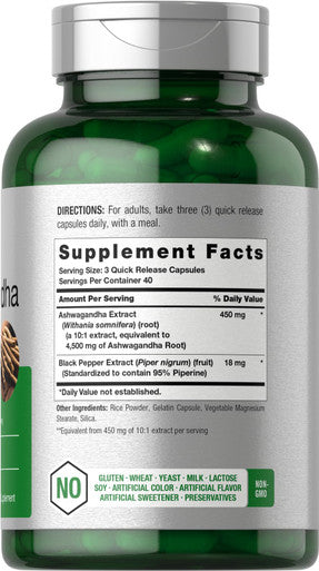Horbaach Ashwagandha Supplement 120 Capsules