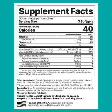 Jigsaw Health Alaskan Cod Liver Oil Softgels, 180 Softgels