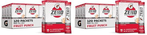 Gatorade G Zero Sports Drink Mix Powder Packets Grape Electrolyte Powder Drink Mix for Hydration Zero Sugar Total 120 Packets