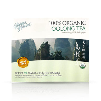 Prince Of Peace 100% Organic Tea Best Value Family Size 200 Tea Bags (Organic Oolong Tea)