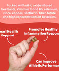 Feel Great Vitamins Organic Beet Root Powder Supplements (Tablets) Beets Nitric Oxide Supplement Red Beet Powder Support Healthy Circulation With Natural Nitrates For Natural Energy