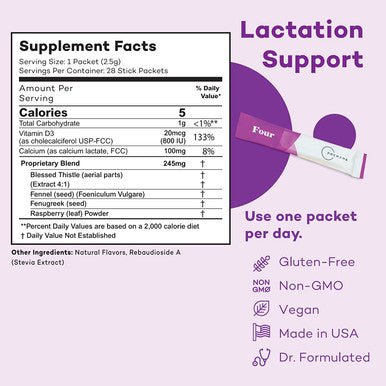 PREMAMA Lactation Breastfeeding Supplement Postnatal Multivitamin Drink Mix Fenugreek Vitamin D Calcium 28 Servings