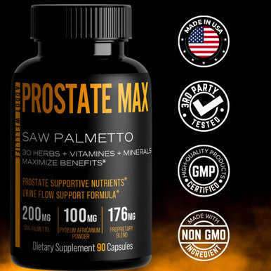 ADDOT WELLLIFE Prostate Max, Prostate Health Supplement for Men with Saw Palmetto Plus 30 Herbs, Vitamins, Minerals, 90 Capsules, Restore Prostate Wellness, Urinary Health, Reduce Bathroom Trips