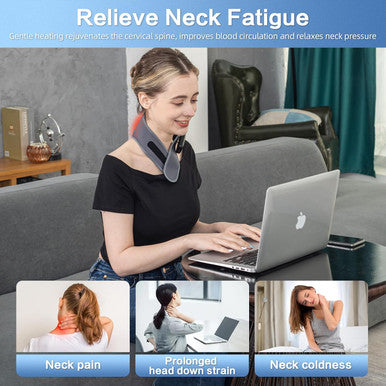 Neck Heating Pad Massage For Neck Pain Relief, Soft Neck Warmer For Soreness And Stiffness, Made Of Nano Heating Fiber, 3-Segment Heat, Usb Heated Neck Wrap Strap