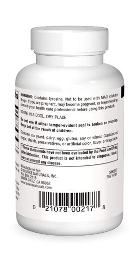 Source s N-Acetyl L-Tyrosine Dietary Supplement - 120 Tablets