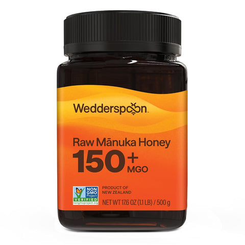 Wedderspoon Raw Manuka Honey, Unpasteurized, Genuine New Zealand Honey, Multi-Functional, Non-GMO Superfood, Convenient Squeeze Bottle, KFactor 16, 12 Ounce