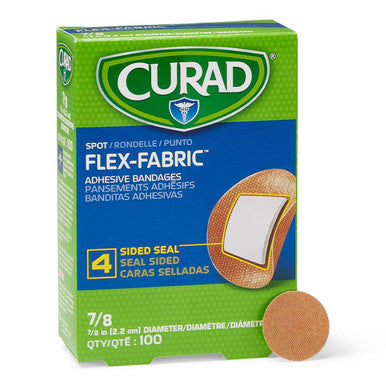Curad Flex Fabric Spot Adhesive Bandages Bandage Diameter is 7/8" (Pack of 1200)