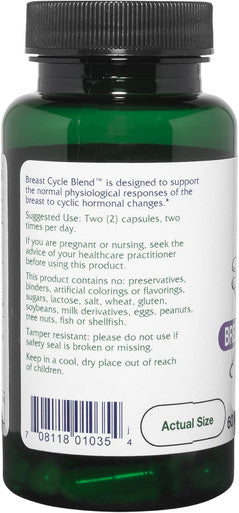 Vitanica Breast Cycle Blend Breast Cycle Support Iodine Borage Seed Oil Chaste Tree Berry (Vitex) Dandelion Vegan/Vegetarian 60 Capsules