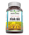 Amazing Omega Triple Strength Fish Oil Supplement | 1500 Mg Per Serving |120 Softgels | Non-Gmo | Gluten Free | Made In Usa