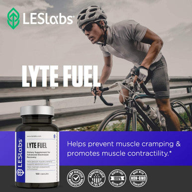 LES Labs Lyte Fuel Electrolyte Replacement Endurance Performance Muscle Cramping Keto Support Magnesium Zinc Potassium Chromium 100 Capsules