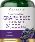 Carlyle Grape Seed Extract 24000 mg Equivalent 240 Capsules | Maximum Strength Standardized Extract | Non-GMO Gluten