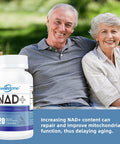 Nad+ Dietary Supplement 200Mg Capsules For Women And Men, Anti Aging, Dna Repair, Metabolic Activator, Energy And Brain Function, -Nicotinamide Adenine Dinucleotide, 60 Days Supply, 120Count