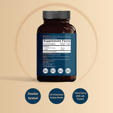 NatureBell Citicoline Supplements CDP Choline Citicoline 500mg Plus Tyrosine 50mg Per Serving Optimized Dosage 120 Capsules 2 in 1 Formula Dual Action Brain Supplement NonGMO