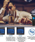 Haptique Breathalyzer With Lcd Digital Display Portable Tester For Alcohol Includes 12 Mouthpieces(Blue)