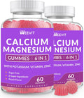 Sugar Calcium Gummies 600Mg W/Vitamin D3 K2, Potassium, Calcium Magnesium Zinc Gummies For Bone, Muscle & Immune, Algae Calcium Magnesium 2:1 Ratio Calcium Supplement For Women & Men - Vegan