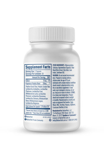 NativePath Daily Probiotic 10-Strain Custom Blend Probiotics Supplement for Men and Women 82 Billion CFUs - 30 Count